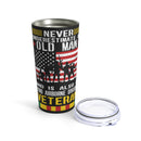 Fearless Airborne Vet: 20oz Military Design Tumbler - Black Background Edition