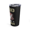 Proud Air Force Veteran - 20oz Military Design Tumbler in Black