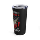 Empowered and Unstoppable: 20oz Black Military Design Tumbler - Woman with a Military Background