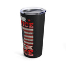 Remembering Sacrifice, Honoring Service: 20oz Black Military Design Tumbler