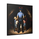 A Shield Against the Darkness Framed Canvas