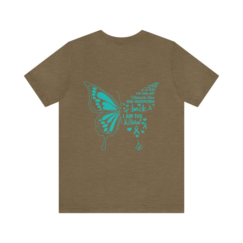 Resilient Wings: 'I AM THE Storm' PTSD Design Butterfly T-Shirt