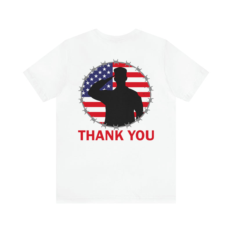 Gratitude Unveiled: Thank You Veterans Military Design T-Shirt