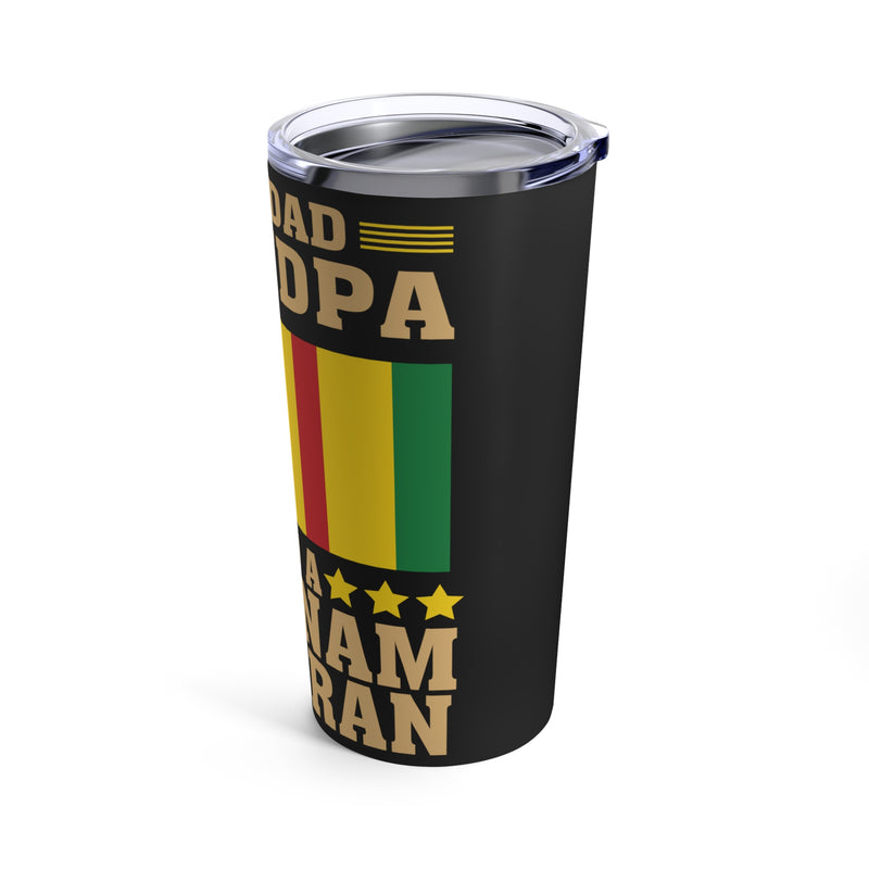 Proudly Served: 20oz Military Design Tumbler - A Dad, Grandpa, and Vietnam Veteran