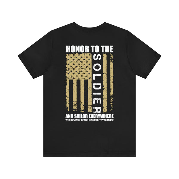 Honor to the Brave: Military Design T-Shirt Saluting Soldiers and Sailors Everywhere