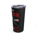 American Veteran Tribute 20oz Military Design Tumbler: Honoring Those Who Walked Beside Heroes