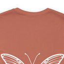 Butterfly Wings of Hope: Spreading PTSD Awareness with our Text Design T-Shirt