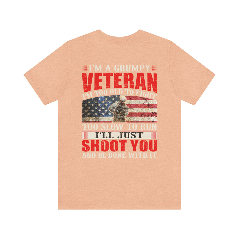 Grumpy Veteran: Military Design T-Shirt - Experience, Tenacity, and No-Nonsense Attitude