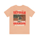Proud Veteran, Priceless Grandpa: Military Design T-Shirt Celebrating Family and Service
