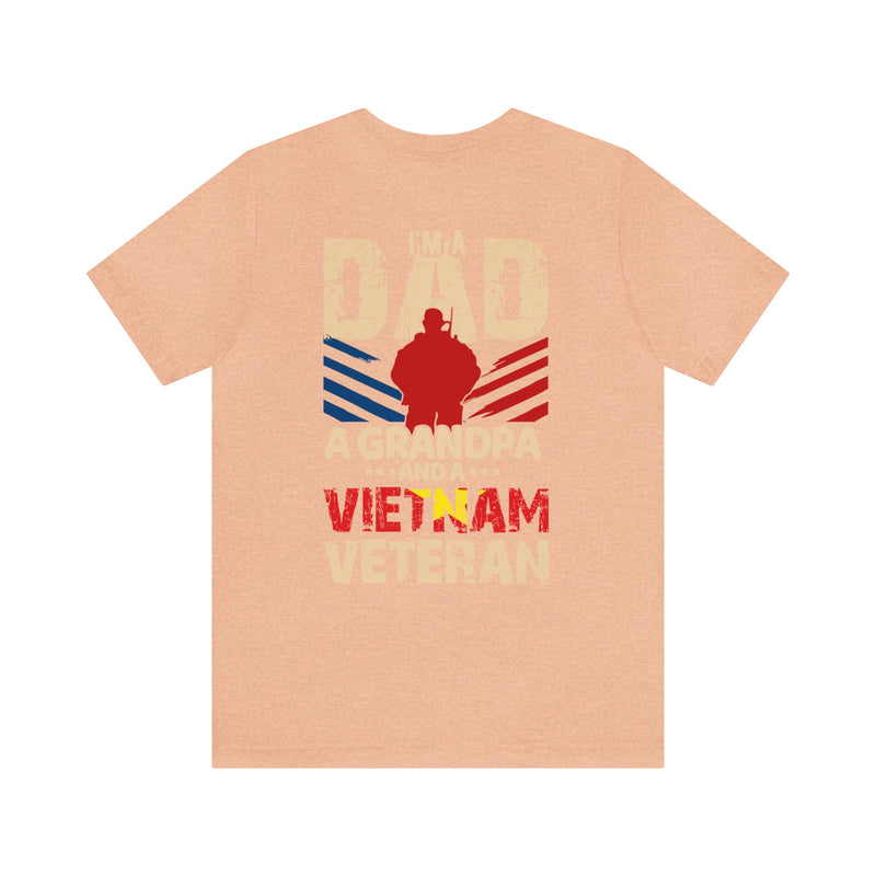 Proudly Wearing Many Hats: Vietnam Veteran, Dad, and Grandpa - Military Design T-Shirt