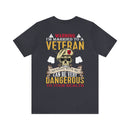 Warning: Married to a Veteran - Messing with Me is Hazardous to Your Health - Military Design T-Shirt