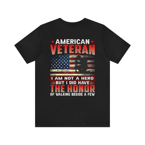 Honored Comrades: Military Design T-Shirt - Walking beside American Veterans with Pride