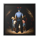 A Shield Against the Darkness Framed Canvas