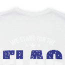 We Stand, We Kneel: Military Design T-Shirt Honoring Flag and Fallen Heroes