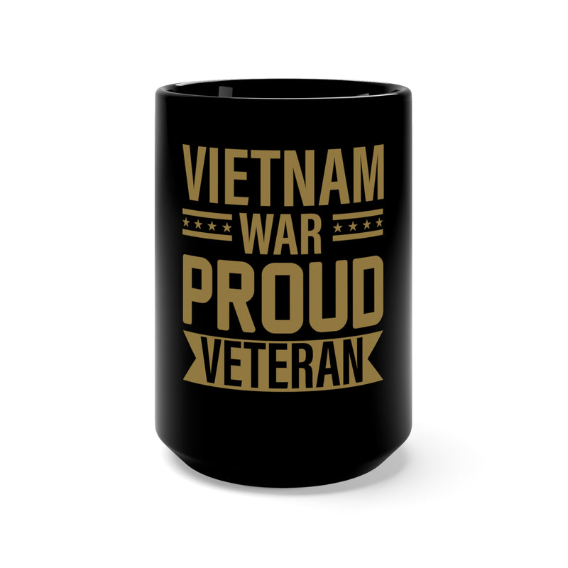 Proud Vietnam War Veteran: 15oz Military Design Black Mug