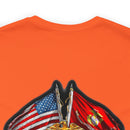 Semper Fi: Military T-Shirt with 'Double Flag Eagle U.S. MARINES' Design