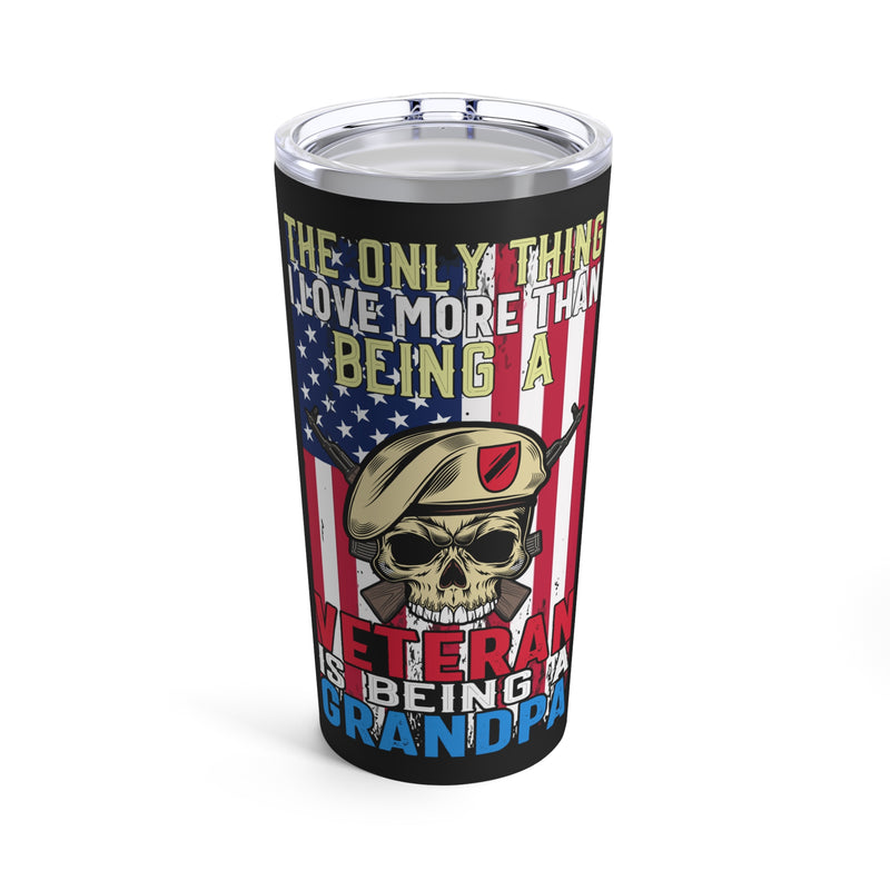 Grandpa's Pride: Celebrate Love for Family and Country with our 20oz Military Design Tumbler