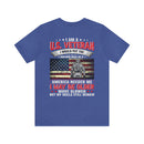 "Timeless Valor: 'U.S Veteran - Aging But Unyielding' T-Shirt - Celebrating Lifelong Skills & Dedication to America