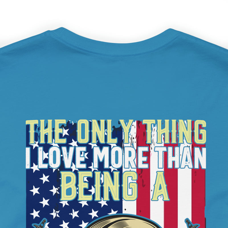 Ultimate Patriotic Tribute: Military Design T-Shirt for Proud Papas Who Love Being Veterans!