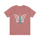 Butterfly Wings of Hope: Spreading PTSD Awareness with our Text Design T-Shirt
