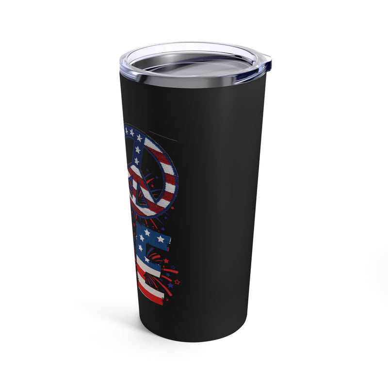 Love in Black: 20oz Military Design Tumbler with Heartwarming Message