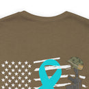 Patriotic Military PTSD Awareness: Support Our Heroes T-Shirt