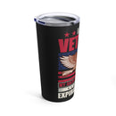 Eternal Oath: 20oz Black Military Design Tumbler - 'No Expiration Date on Veteran's Commitment'