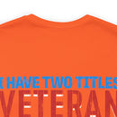 Dual Titles of Strength: Military Design T-Shirt - 'I Have Two Titles - Veteran and Mom, and I Rock Them Both!'