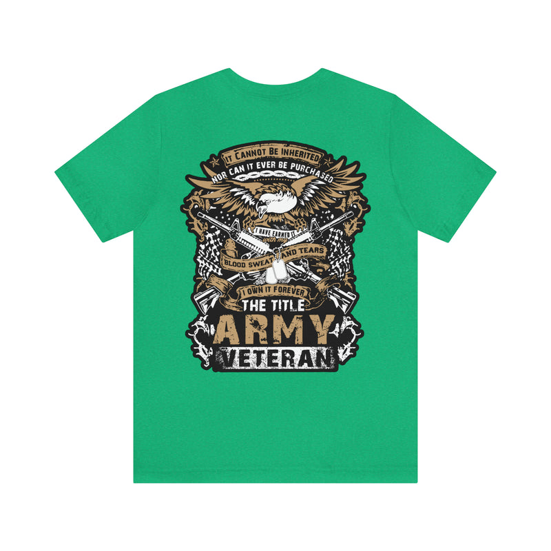 Proudly Served: Military T-Shirt with 'Army Veteran' Design