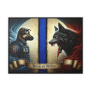 Bound by Honor: A Thin Line Against Evil Framed Canvas