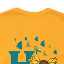 Radiating Hope: PTSD Design T-Shirt Spreading Awareness and Encouragement