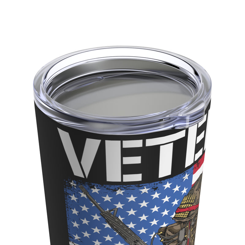 U.S. Army Veteran: 20oz Military Design Tumbler - Black Background Edition