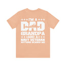 Fearless Family Man: Military Design T-Shirt - 'I'm a Dad, Grandpa, and a Navy Veteran - Nothing Scares Me