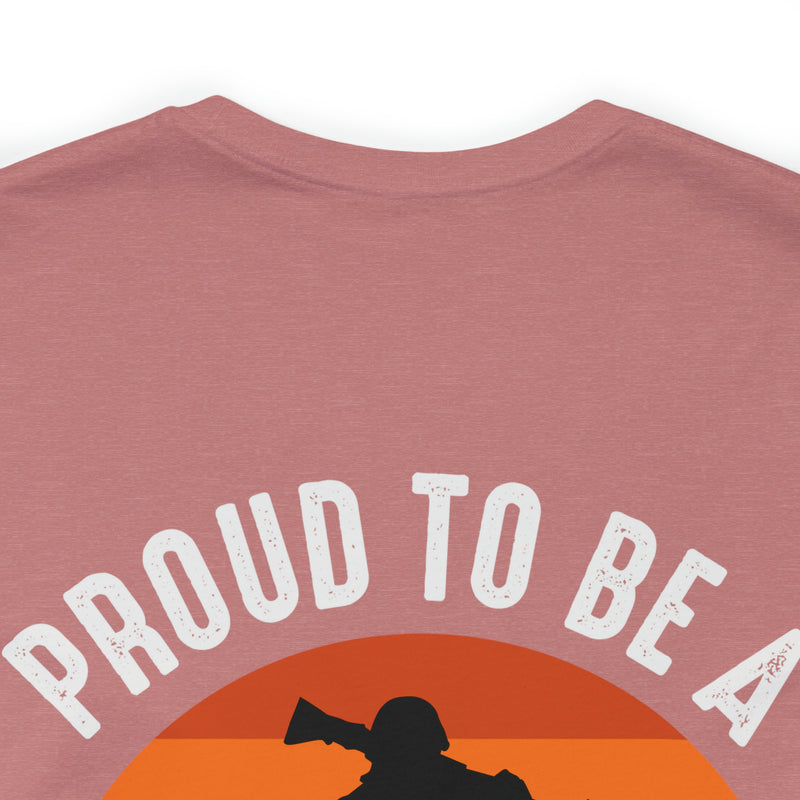 Combat-Ready Pride: Proud to Be a Veteran Military Design T-Shirt