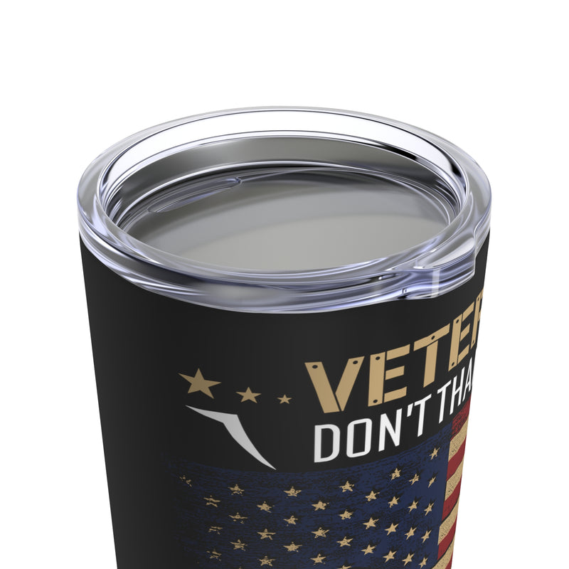 Remembering the Fallen: 20oz Black Military Design Tumbler - Honoring Veterans and Their Sacrifice