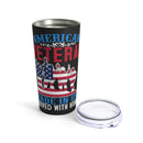 Proudly American: 20oz Military Design Tumbler - Veteran Made in USA, Served with Honor - Commemorate Duty and Patriotism!