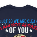 Unshakable Resolve: Military Design T-Shirt - Fearless in the Face of Adversity