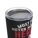 Proud Veteran's Wife: Embrace the Heroic Journey with our 20oz Military Design Tumbler