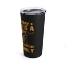 Strong Support: Behind Every Veteran is Their Family - 20oz Military Design Tumbler in Black