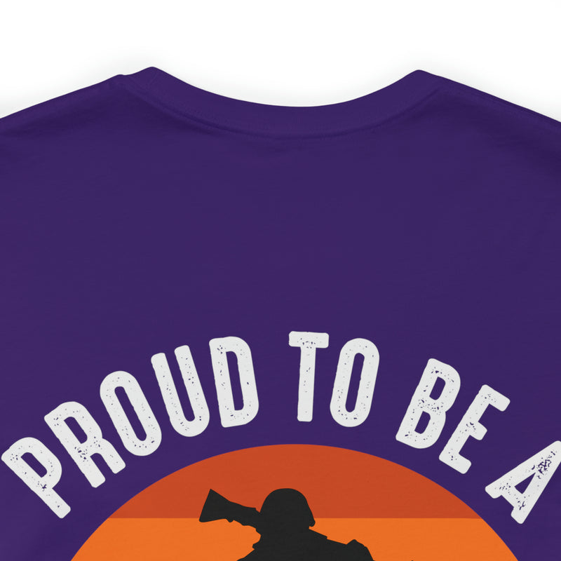 Combat-Ready Pride: Proud to Be a Veteran Military Design T-Shirt