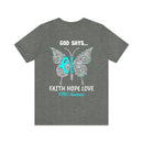 Spread Your Wings with Faith, Hope, and Love: Butterfly 22 PTSD Unisex Tee