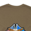 Taking Flight with Honor: Military T-Shirt with 'Double Flag Eagle U.S. AIRFORCE' Design