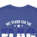 We Stand, We Kneel: Military Design T-Shirt Honoring Flag and Fallen Heroes