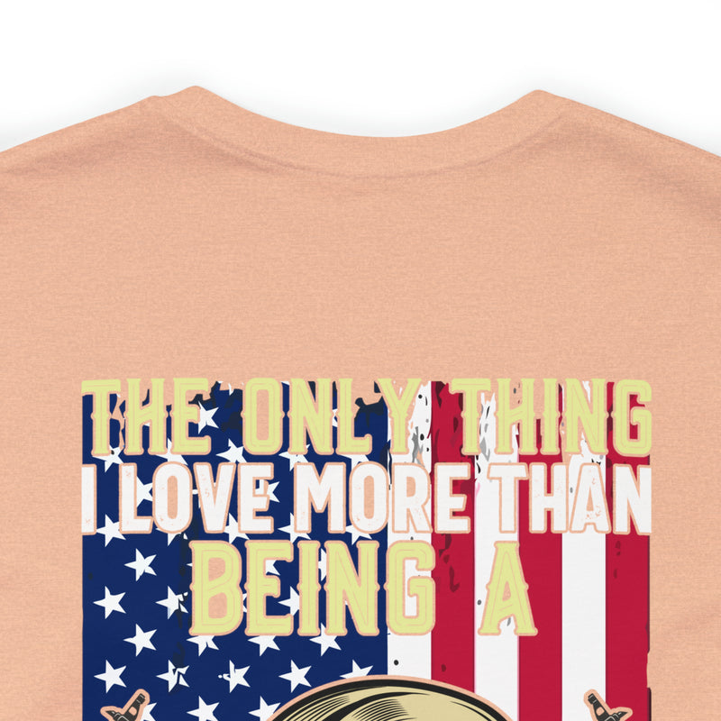 Ultimate Patriotic Tribute: Military Design T-Shirt for Proud Papas Who Love Being Veterans!