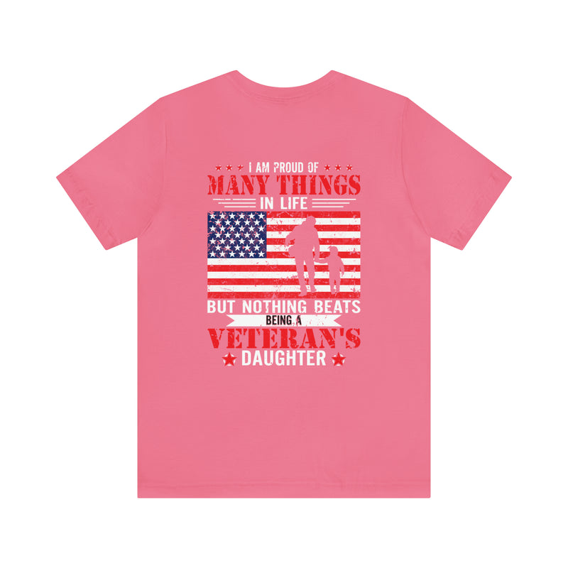 Proud Daughter of a Veteran: Military Design T-Shirt Celebrating Family Legacy