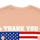 Gratitude and Respect: 'Thank You, Veterans' Military Design T-Shirt