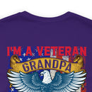 Proud Veteran Grandpa: Military Design T-Shirt - Defender of Strangers, Guardian of Grandkids