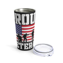 Proud Veteran 20oz Military Design Tumbler - Black Background