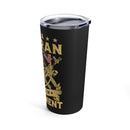 Proudly Committed: 20oz Black Military Design Tumbler - 'Veteran's Oath of Enlistment'
