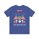 Patriotic Allegiance: Military Design T-Shirt - 'I Am a U.S. Veteran - Believer in God, Family, and Country - Proudly Saluting My Flag'